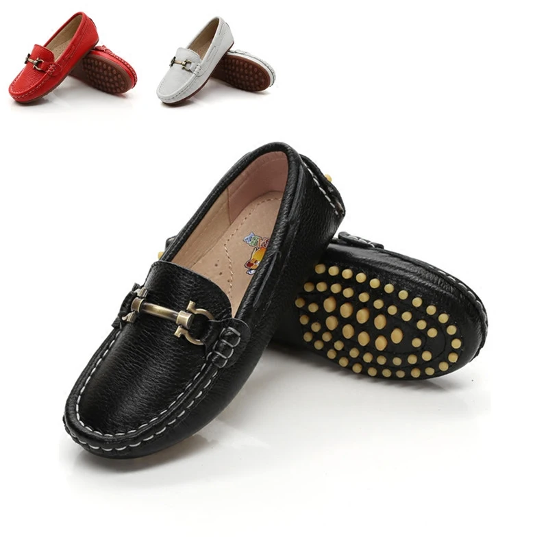 

2018 Spring Autumn Kids Shoes Boys Genuine Leather Shoes Children Shoes Boys For Wedding Breathable Toddler Boy Loafers Sneakers