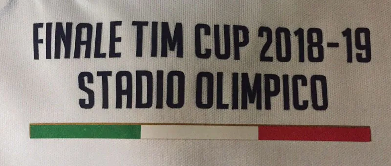 2019 FINALE TIM CUP Match Details Lazio FUll Sponosor Patch Badge футбольная нашивка с