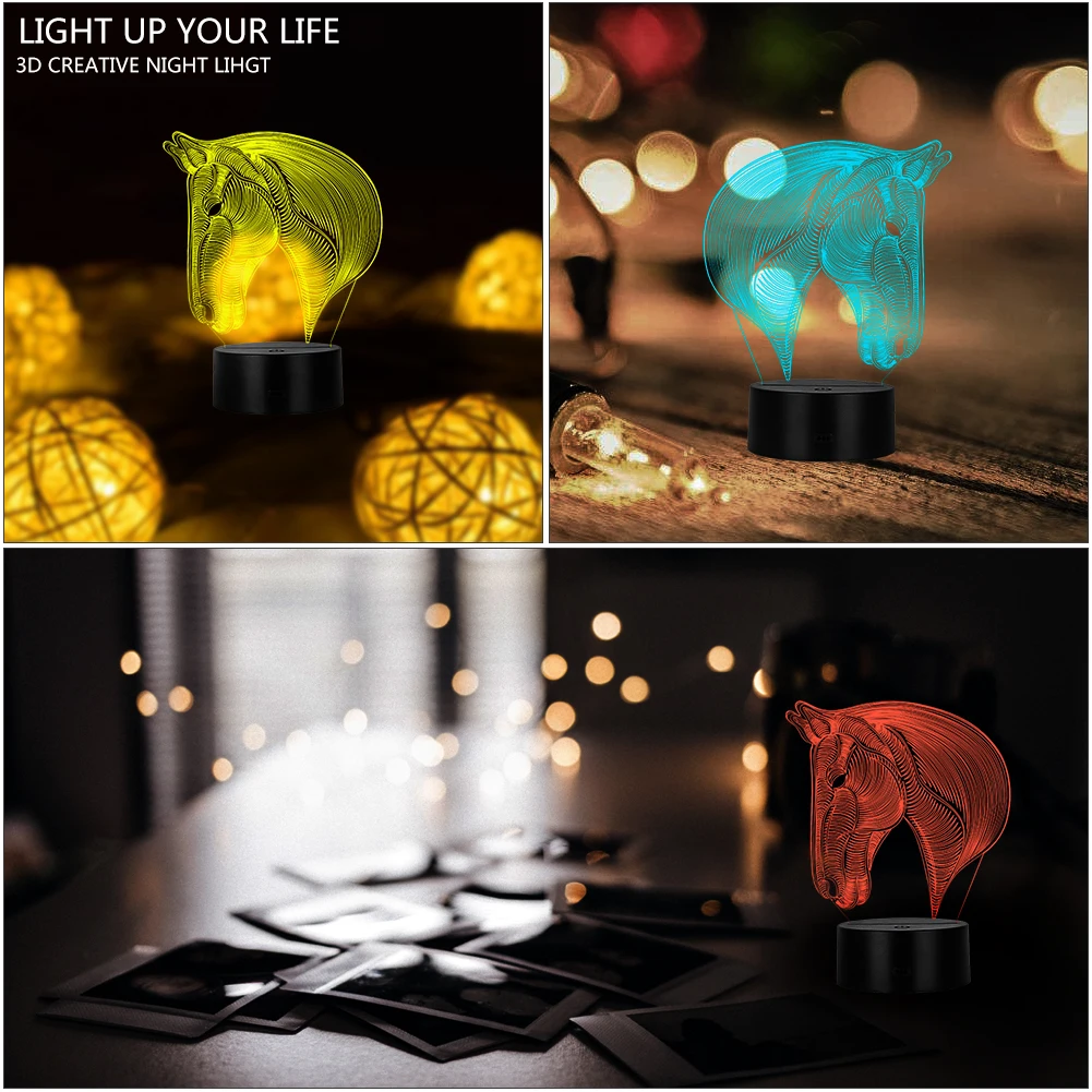 Coquimbo 3D Оптическая иллюзия ночник 7 LED Изменение цвета лампа решение для ночных
