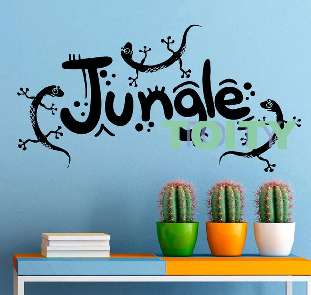 デザインカメレオン壁ステッカー漫画トカゲビニール爬虫類動物装飾家のインテリアデザインのアート壁画 Room Design Wall Sticker Cartoondesigner Wall Stickers Aliexpress