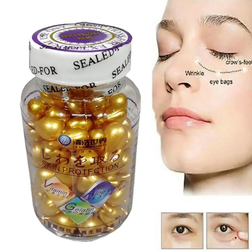 

90Pcs Vitamin Extract Face Cream Essence Anti-aging Anti Wrinkle Whitening Cream Essence Wrinkle Remove Moisturizing Capsule
