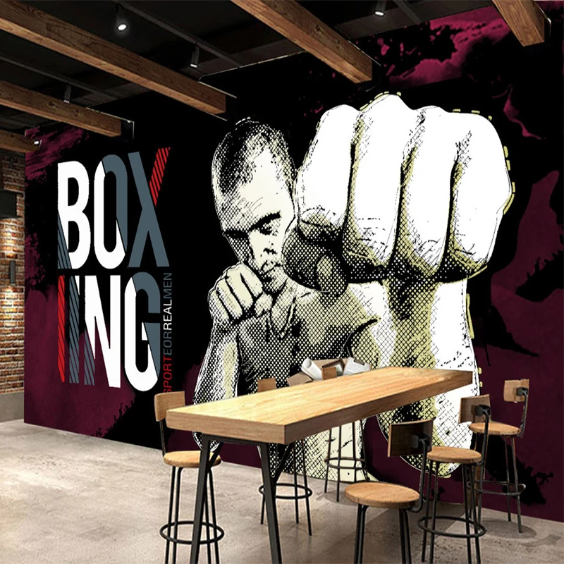 

Modern Personality 3D Graffiti Wallpaper Fitness Club Gym Background Wall Murals Waterproof Decor Wall Cloth Papel De Parede 3D