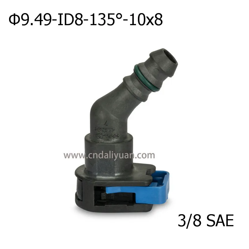 high quality 9 49mm 135 degree SAE 3 8 Fuel pipe joint Fuel line quick connector