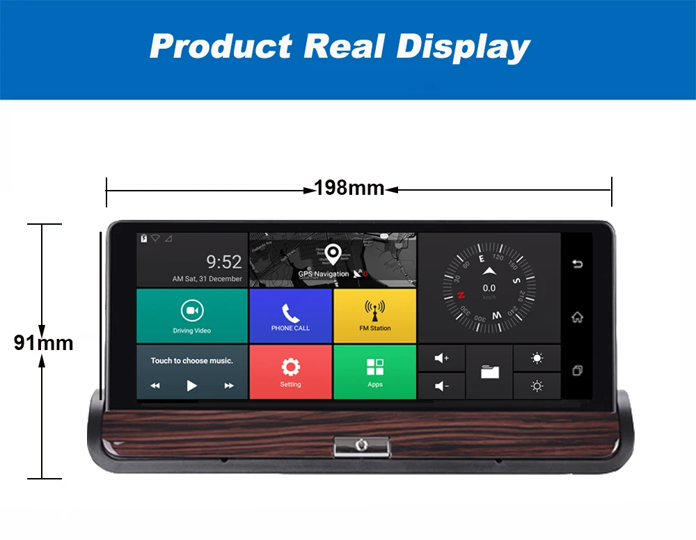 7 inch GPS Navigation DVR video Camera Dash Cam Android 5.0  Rear view Mirror FHD 1080P Video Recorder Wifi 3G Bluetooth 16GB atv gps