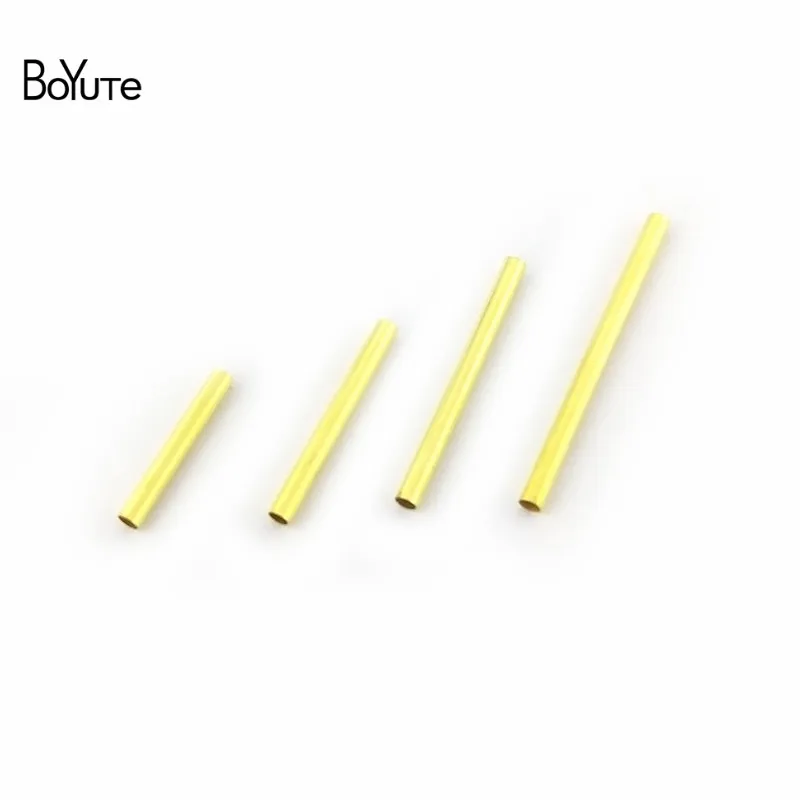 BoYuTe 500Pcs 2MM Outer Diameter 10MM 15MM 20MM 25MM 30MM Length Metal Brass Tube DIY Hand Made Jewelry Accessories Parts (1)