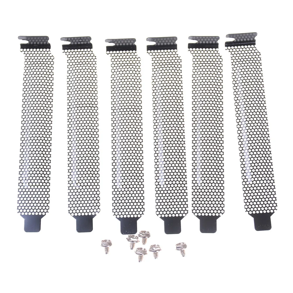 5pcs/lot Black Hard Steel PCI Slot Covers Bracket w/ Screws Full Profile Expansion Dust Filter Blanking Plate for | Компьютеры и офис