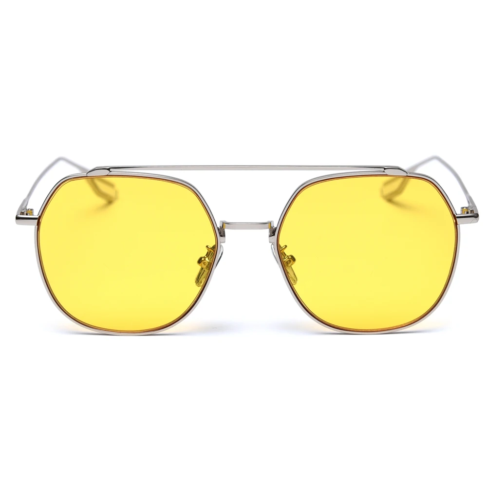 Peekaboo, корейский стиль, солнцезащитные очки для женщин, прозрачный цвет,, летний подарок, элементы, квадратные солнцезащитные очки для мужчин, металлическая оправа, синий, желтый