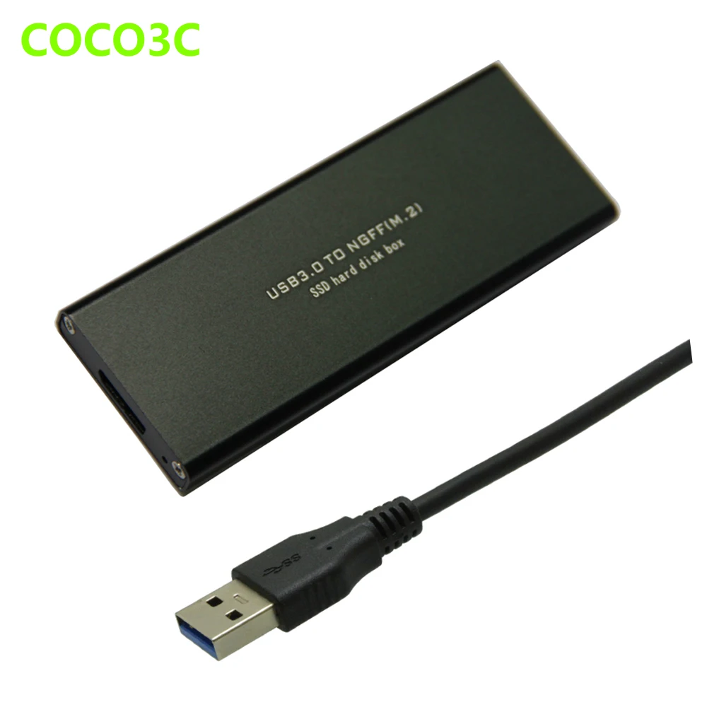 5Gbps USB 3 0 to M 2 SSD Enclosure USB3 0 to NGFF Hard font b