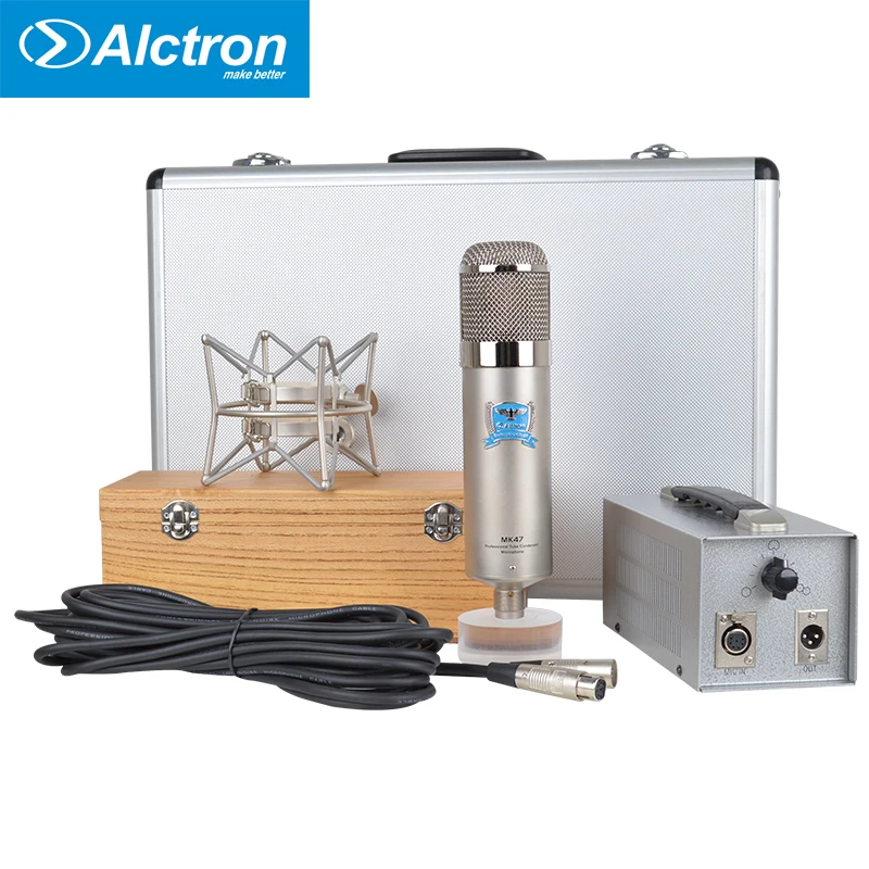 

Alctron MK47 high performance multi-pattern wide diaphragm tube condenser microphone,professional studio mic for vocal recording