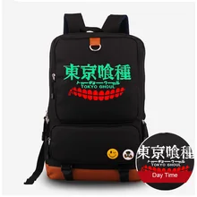 С героями мультфильмов одежда с надписью «Tokyo Ghoul рюкзак с отражающими вставками, брезент, сумка на плечо, школьный рюкзак с отделением для ноутбука для путешествий рюкзак сумка-портфель