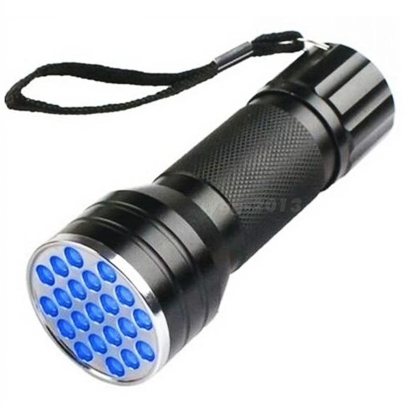 UV Ultra Violet 21 LED Flashlight Mini Blacklight Aluminum Torch Light Lamp NEW (1)