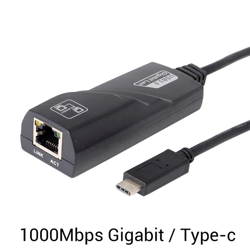 1pc Type c USB C to RJ45 Gigabit Ethernet Phone Network