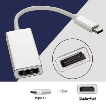 

VONETS Mini USB-C Type-C Type C USB 3.1 to Displayport Display Port DP Adapter Converter Cable for Apple New Macbook Mac Book