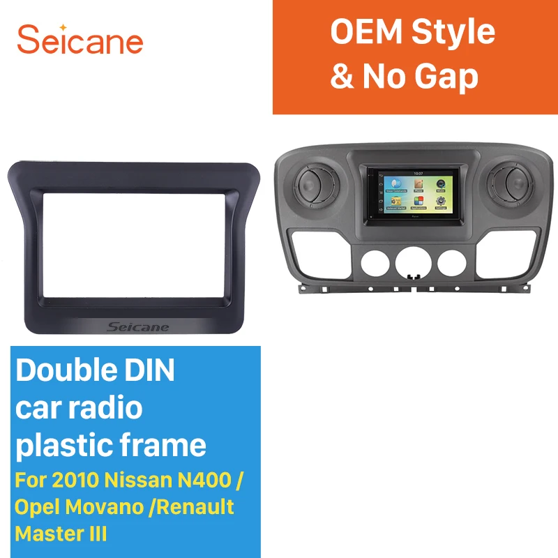 Автомобильная стерео панель Seicane Double Din для Nissan N400 Opel Movano Renault Master III|car stereo fascia|stereo