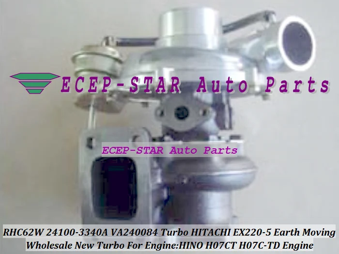 RHC62W 24100-3340A 24100-3340 VA240084 24100-3260A Turbo Turbocharger For Hitachi EX220-5 Earth Moving HINO H07CT H07C-TD Engine (2)