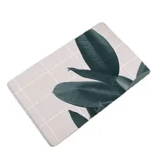С принтом из зеленых листьев гостиная фланелевый мягкий коврик пол ковер ванная комната Противоскользящие прокладки половик домашний декор