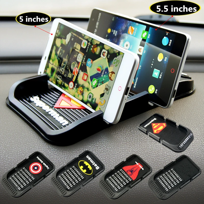 

Cartoon car phone holder Soft Silicone Anti Slip Mat mobile phone mount stands Bracket support gps for iphone 5 6s plus samsung
