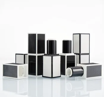 

20/50pcs 12.1mm Empty Black And White Striped Shape Lipstick Tube, DIY Lip Glos Tube, Elegant Lip Rouge Packaging Container
