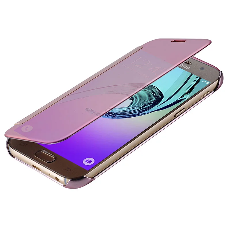 

Clear View Mirror Smart Phone Case For Samsung Galaxy J1 J3 J5 J7 Prime 2016 2017 A3 A5 A7 A8 Plus 2018 Flip Stand Cover