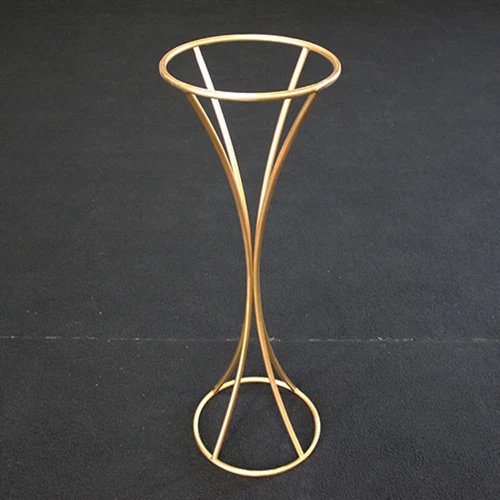 4Pcs/Lot Flower Vases Floor Metal Vase Plant Dried Floral Holder Flower Pot Road Lead for Home/Wedding Corridor Decoration G142 - Цвет: Gold Flower Vases B