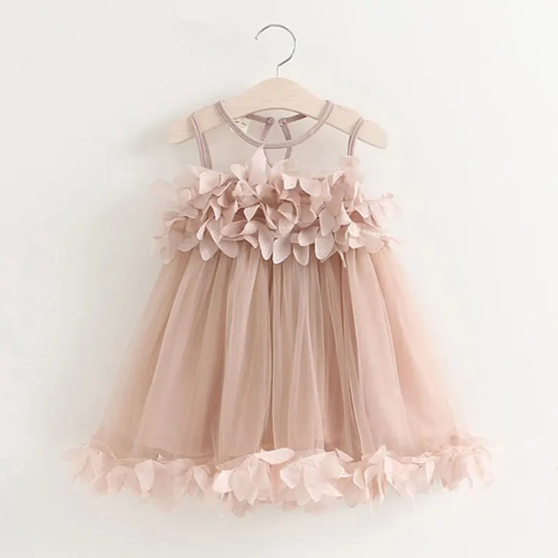 Лето г. платья принцессы без рукавов для новорожденных для маленьких девочек туалетный платье верхняя одежда для новорожденных детская одежда для девочек детская одежда