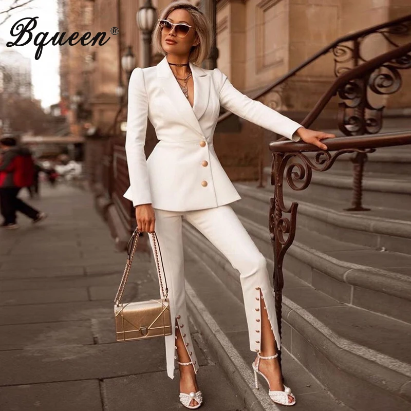 Bqueen 2018 Fashion V-Neck Sexy Business Pant Suits Set Formal Women OL Elegant Sexy Pieces Pant Suit Sets Bqueen 2018 Fashion V-Neck Sexy Business Pant Suits Set Formal Women OL Elegant Sexy Pieces Pant Suit Sets