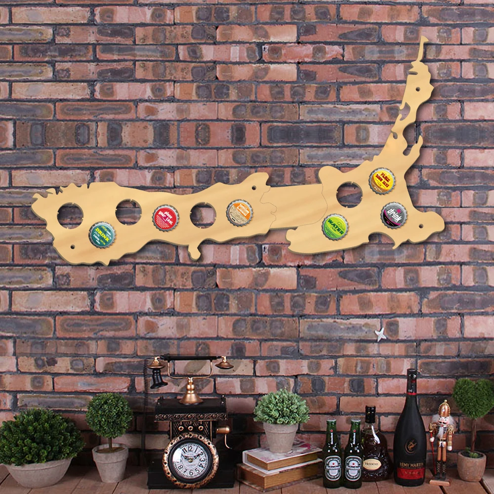 Wooden Wall Sign Beer Bottle Cap Display Holder New Zealand Map Pub Bar Man Cave Lovers Gift | Дом и - Цена: 1 292,76 руб.