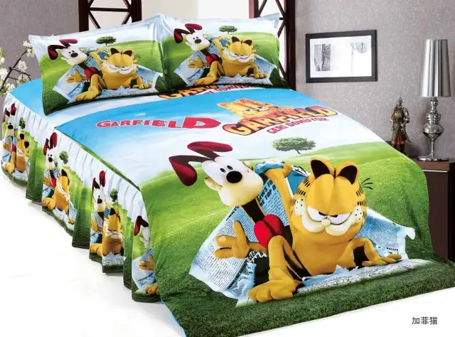 Garfield Cartoon Comforter Bedding Set Single Twin Size Quilt
