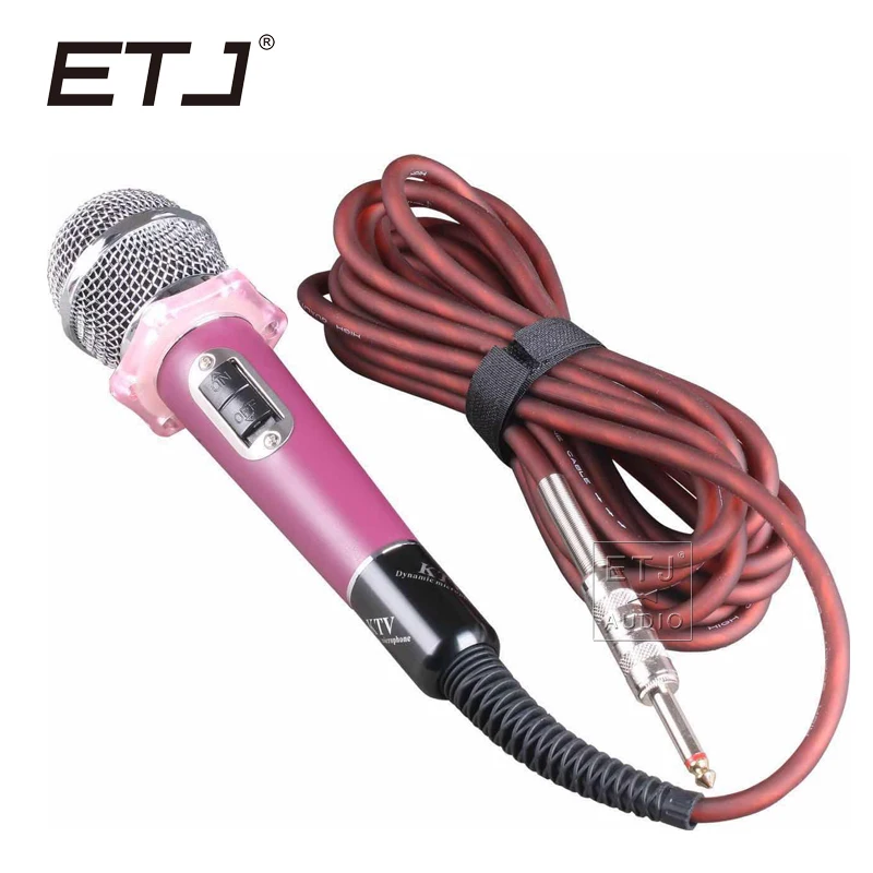 

ETJ Brand Top Quality Karaoke Wired Microphone For KTV Stage 5 Meter Wired K-21