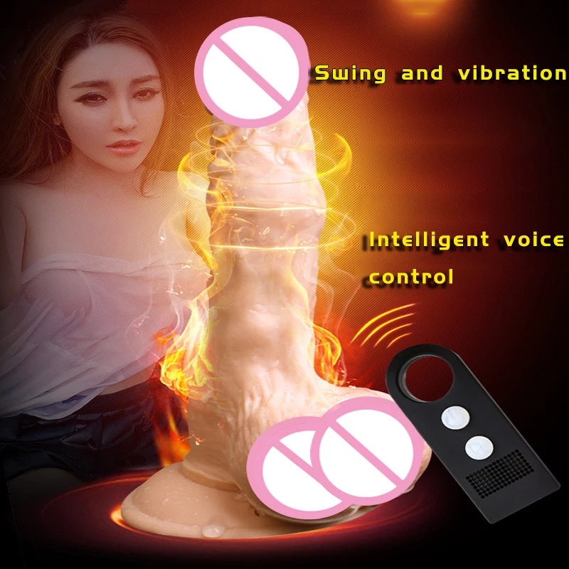 Hot Heating dildo vibrator Voice control sex machine vibrating wand swing rotating dildo male artificial penis g spot vibrators