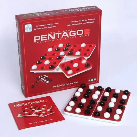 Новая настольная игра PENTAGO 2 игрока ночной бар шахматы Pentago легкая английская