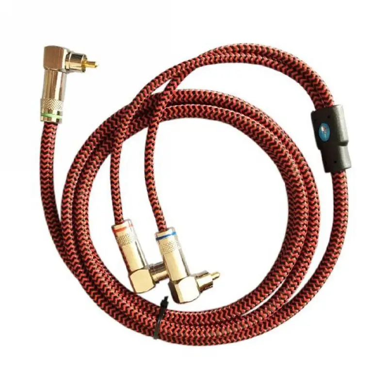 Audio Cable Angle RCA to Dual RCA Phono Angle Splitter Cable font b Amplifier b font