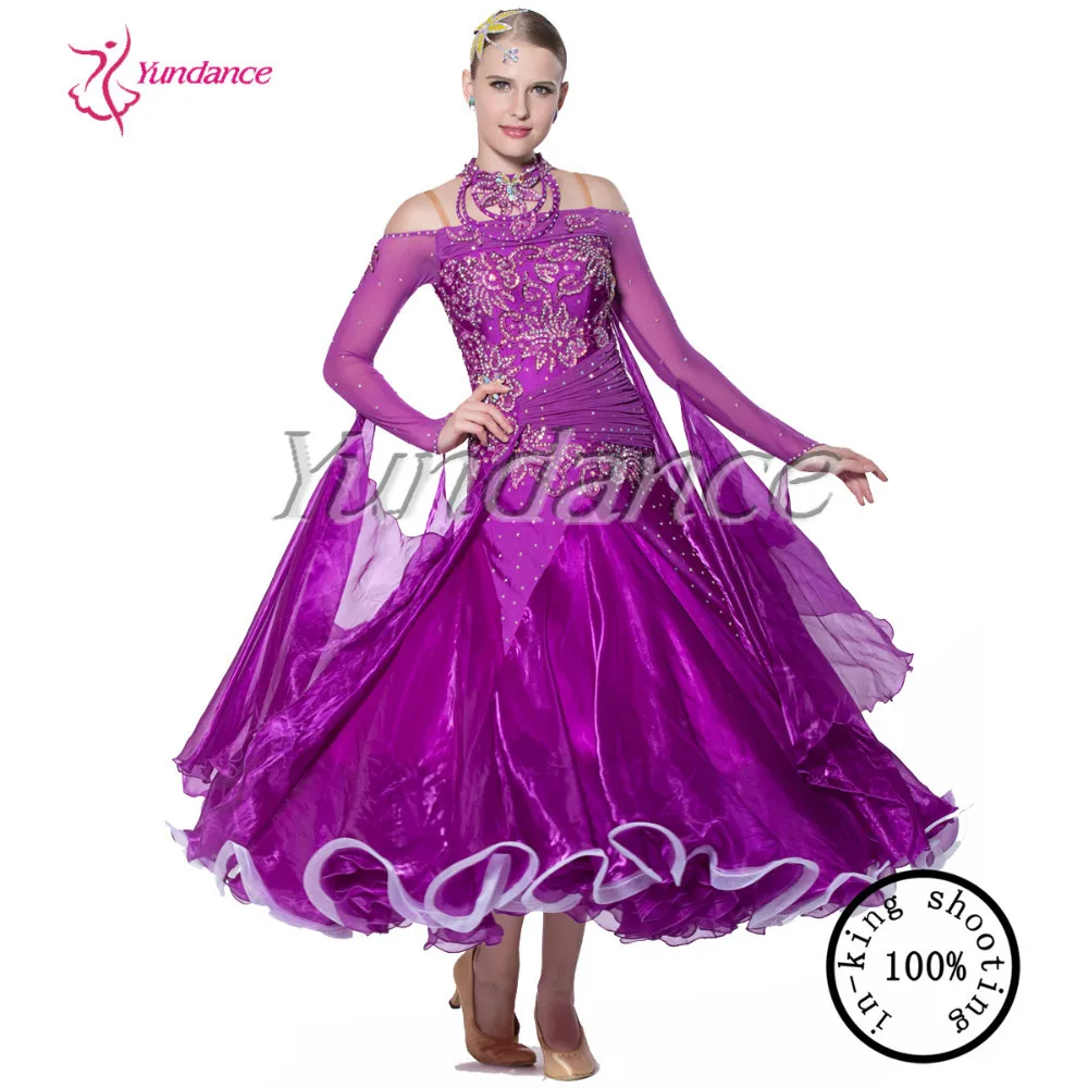 Buy Purple Girls Ballroom Dance Dress China