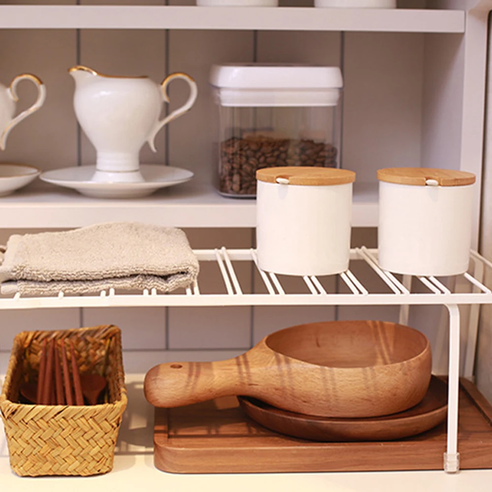 

Expandable Multifunctional Rack for Bathroom Kitchen Home Organizer Kitchen Cabinet Counter Storage Shelf Organizer