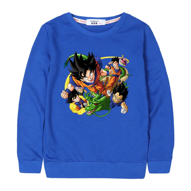 

New Arrive Sweatshirt Dragon Ball Z Goku Characters print Crewneck Tops Kids Boys Pullover Tops Tee Basic Coat