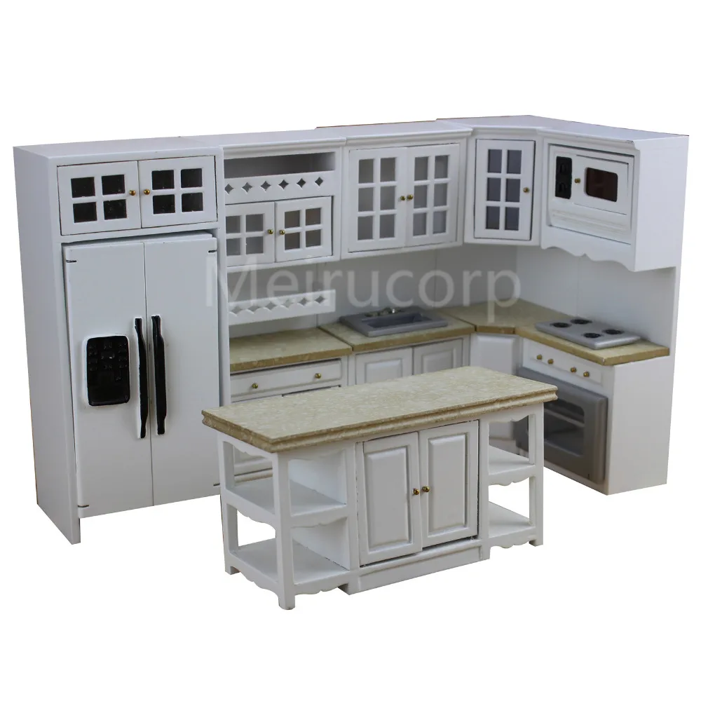Dollhouse1//12 scale miniature furniture well made wooden hand carved kitchen kit