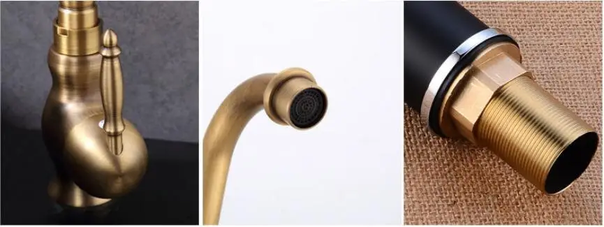 Full-copper retro washbasin faucet bathroom cabinet faucet cold and hot water faucet rotary table on basin faucet free shipping Full-copper retro washbasin faucet bathroom cabinet faucet cold and hot water faucet rotary table on basin faucet free shipping