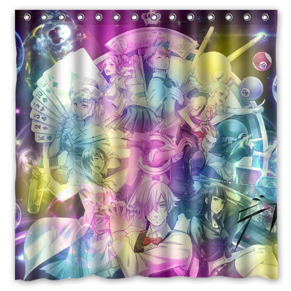 Death Parade Waterproof Shower Curtain Polyester Fabric Bath Bathing Bathroom Curtains with Hooks Home Decor | Дом и сад