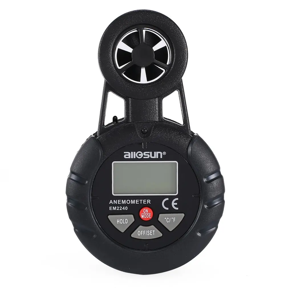 Allsun Digital Anemometer Thermometer Wind Air Speed Gauge Meter
