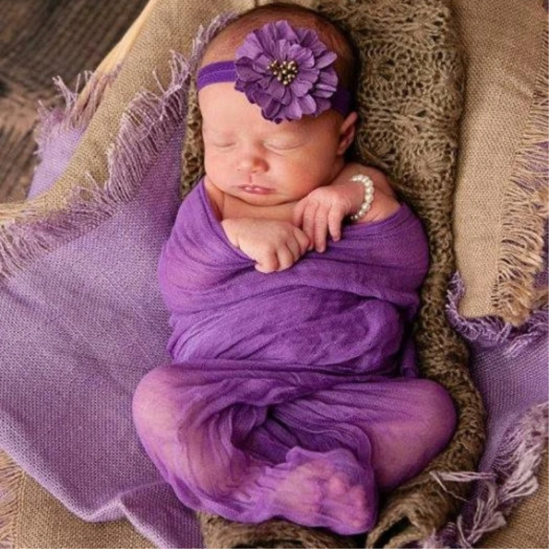 

180cm Newborn Baby Fotografia Warp Gauze Blanket Infant Photography Studio Props Child Costume Photo Wrap Matching for Babe