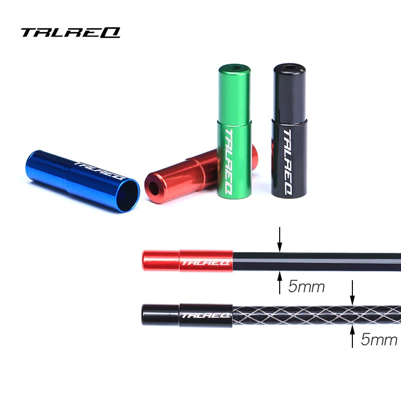 10pcs 4mm 5mm Aluminium Shift Brake Cable Cap For MTB Road Bike Colorful Cable Bicycle