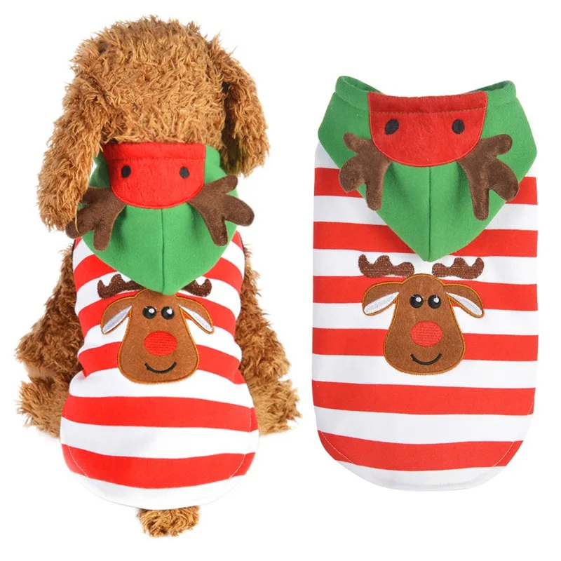 

Winter Dog Hoodie Christmas Cat Clothes Warm Cat Coats Outfits Pet Clothes for Cat Party Funny Pet Costume Z