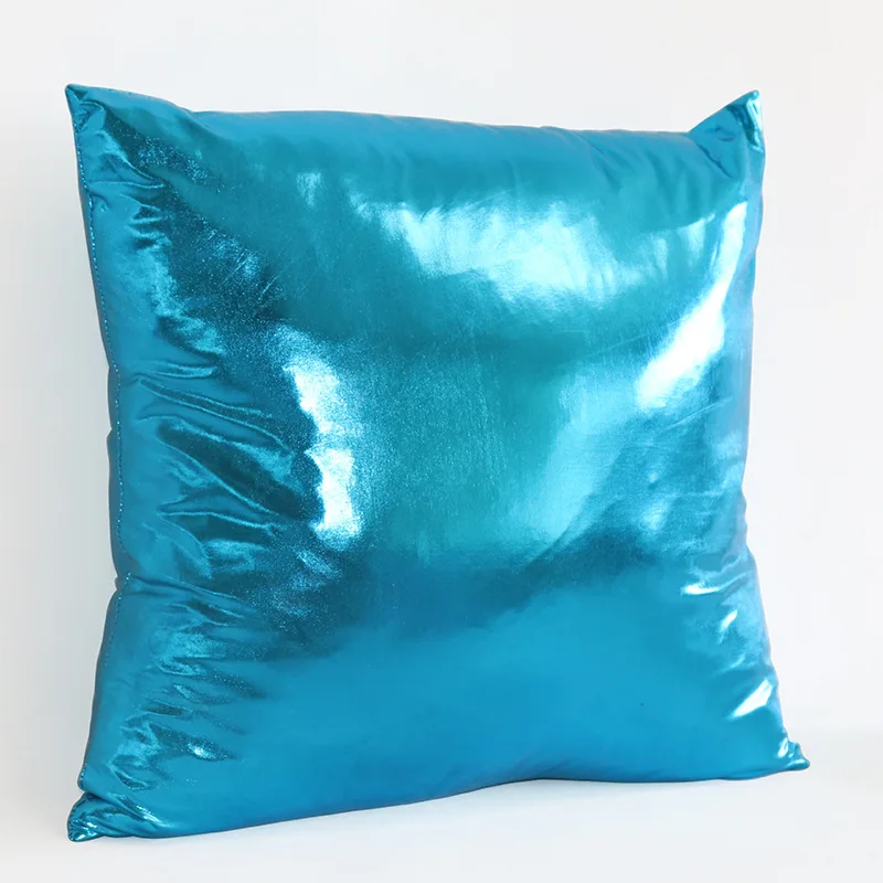 45*45 см искусственная кожа наволочка металлический PU наволочка для дома деко Наволочка декоративная подушка - Цвет: Blue