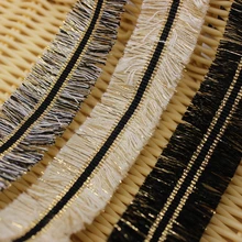 9 ярдов 3,0 см кисточка кружева планки тесьма Золотая черная лента DIY ремесла для одежды Швейные аксессуары из кружевной ткани Cusack