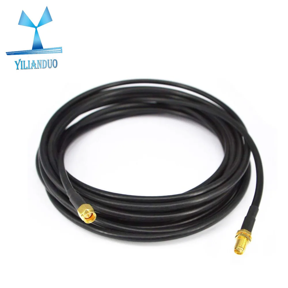 

YILIANDUO SMA WiFi Antenna Extension 5M SMA Male to SMA Female RG58 Low Loss Coaxial Cable Patch Lead Coax for Wireless External