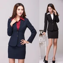 Осень Зима формальная офисная форма дизайн женские костюмы с юбкой и блейзером наборы рабочая одежда элегантная красота униформа для салона