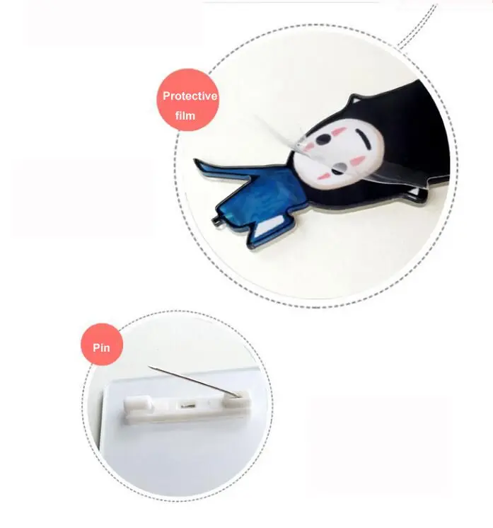 Hot Anime Character Cosplay Acrylic Badges Set Naruto One Piece Sailor Moon Brooch Pin Backpack Clothes Cute Decoration Brooches (4)