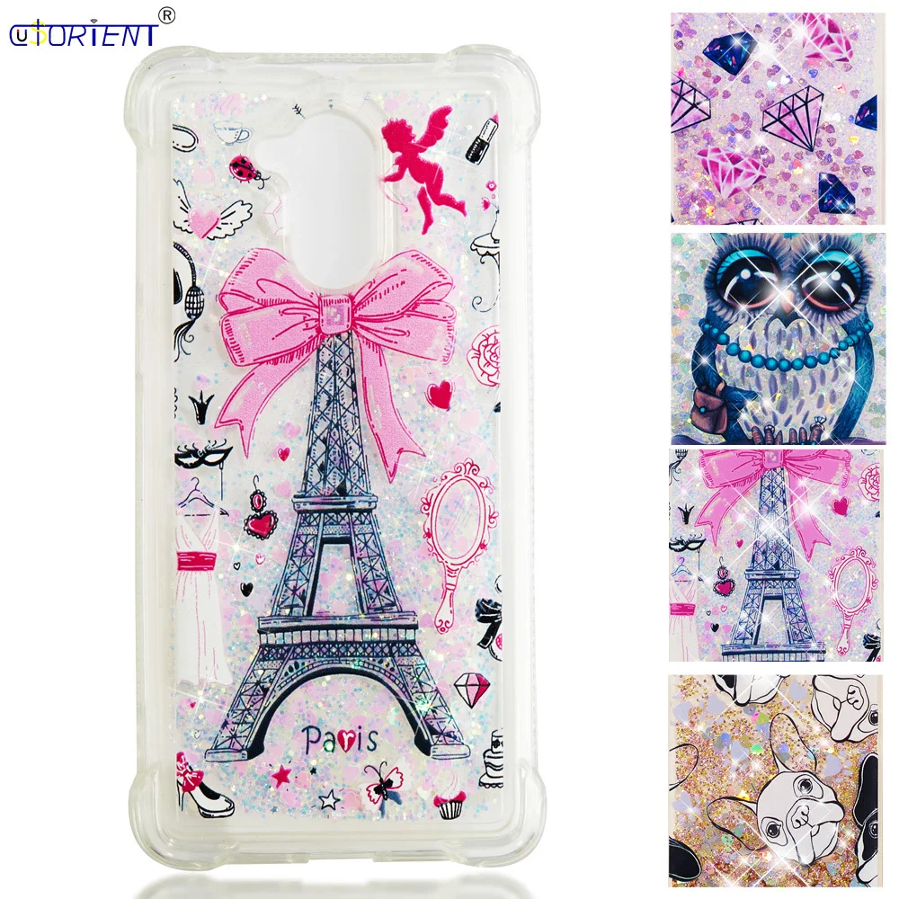 

For Huawei Honor 6C Bling Cover P9 Lite Smart Glitter Case Nova Smart Soft TPU Shockproof Back Cases DIG-L03 DIG-L21HN Funda