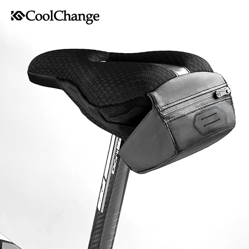 CoolChange Bike Saddle Cover Sport Nylon Anti-Slip Bicycle Seat Cushion Cycling Saddle Cover With Bike Bag Bottle Cage Men Women CoolChange Bike Saddle Cover Sport Nylon Anti-Slip Bicycle Seat Cushion Cycling Saddle Cover With Bike Bag Bottle Cage Men Women
