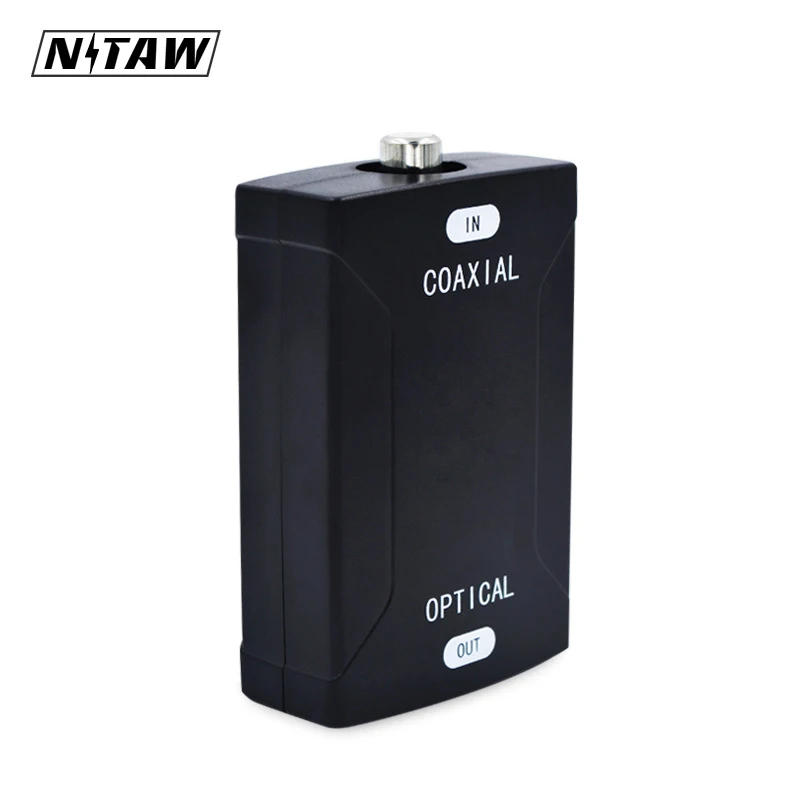 96KH Coaxial RCA Audio Signal To Optical SPDIF Toslink Digital Converter Adapter Box &amp DC 9V 300mA Charger |